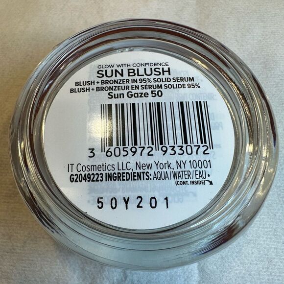 IT Cosmetics Glow with Confidence Sun Cream Blush w/ Hyaluronic Acid-Sun Gaze50 - Picture 3 of 4